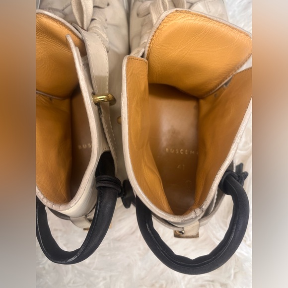 Buscemi Women's White and Gold Sneakers - Picture 6 of 8